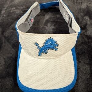 New Era White and Blue Detroit Lions Mesh Visor